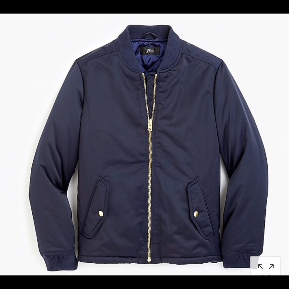 JCrew Navy Blue Bomber Jacket XS